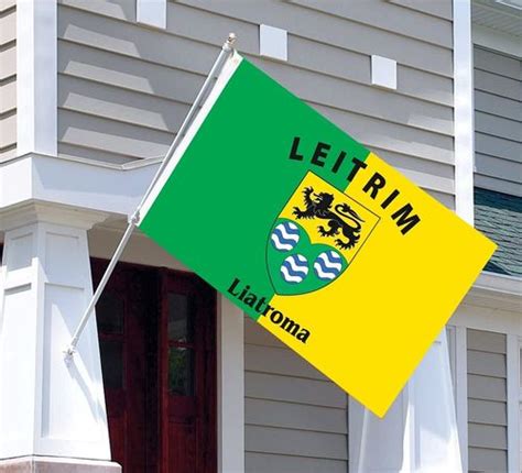 County Leitrim Ireland Crest Flag ~ 5 X 3 ft