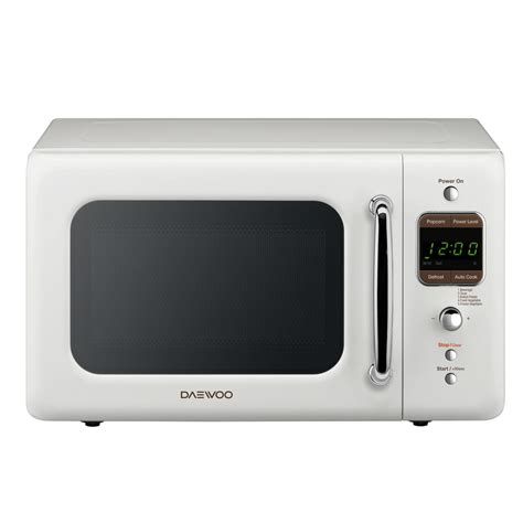 Daewoo Retro 0.7-cu ft 700-Watt Countertop Microwave (White) at Lowes.com