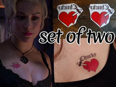 Bride Of Chucky Temporary Tattoo Chucky Heart Tattoo Jennifer Tilly ...