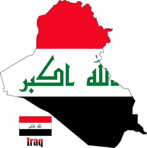 Premium Vector | Iraq Map and Flag