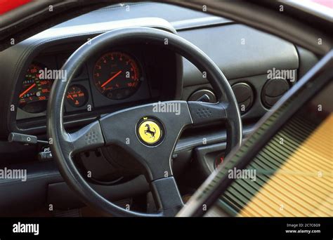 Interior of a Ferrari 512TR in Italy 1991 Stock Photo - Alamy