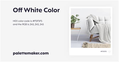 Off White Color - HEX #F5F5F5 Meaning and Live Previews - PaletteMaker