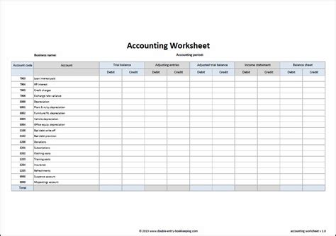 Easy Accounting Worksheets — db-excel.com