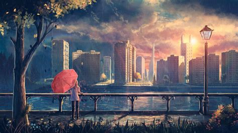 Anime City Pink Wallpapers - Wallpaper Cave