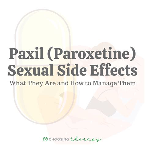 What Are the Sexual Side Effects of Paxil (Paroxetine)?