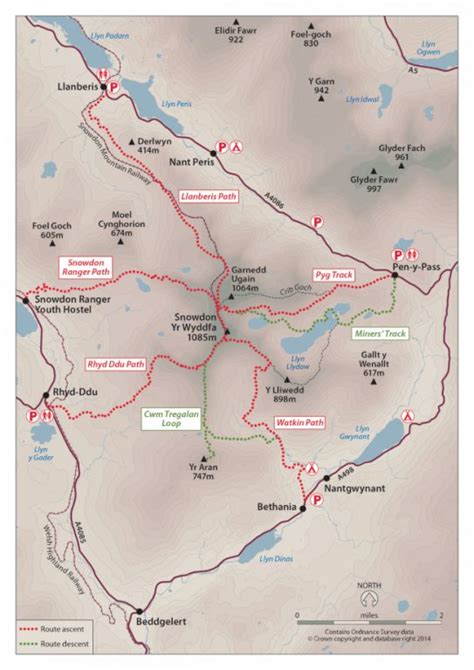 Snowdonia Mountain Map Tick List Map Of Snowdonia | ubicaciondepersonas ...