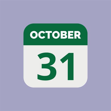 October 31 Calendar Date Icon 23201757 Vector Art at Vecteezy