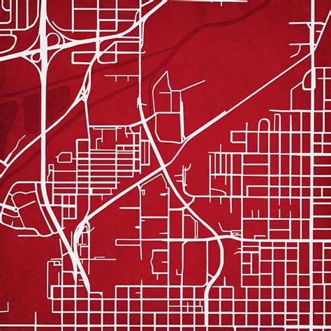 University of Nebraska-Lincoln Campus Map Art - City Prints