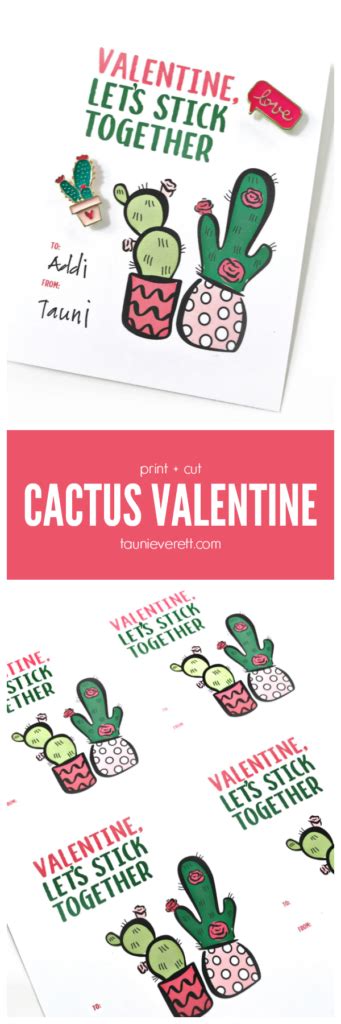 Print + Cut Cactus Valentine