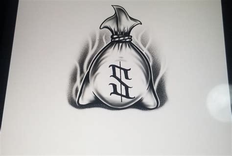 Money Bag tattoo | Tatuagem de dinheiro, Decalque tatuagem, Escritas ...