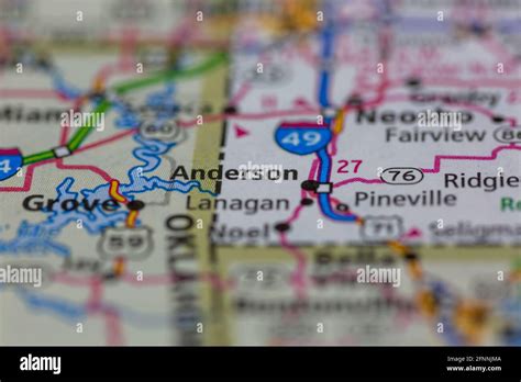 Anderson missouri map hi-res stock photography and images - Alamy