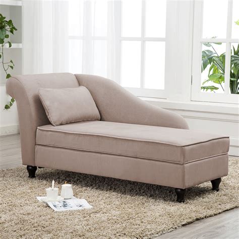 Chaise Lounge Storage Button Tufted Sofa Chair Couch for Bedroom or ...