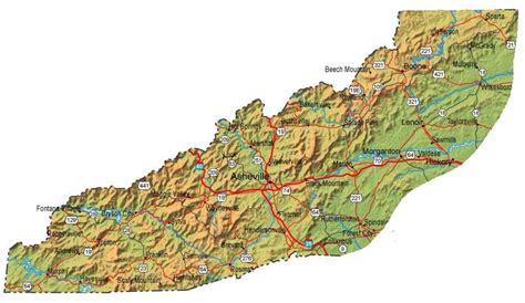 Map Of Western Nc | World Map 07