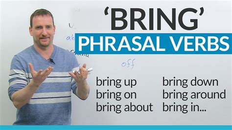 Learn English Phrasal Verbs with BRING: bring on, bring about, bring ...