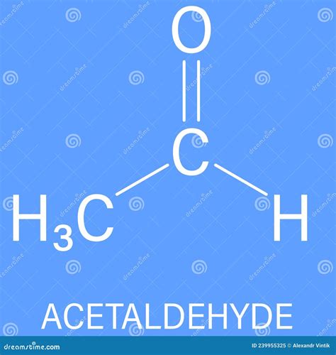 Acetaldehyde Or Ethanal Molecule, Chemical Structure. Skeletal Formula ...