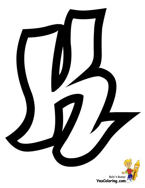 Letter K Graffiti Printable | Graffiti, Graffiti lettering, Graffiti words