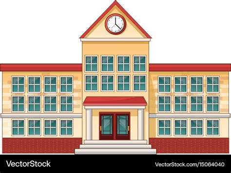 Cartoon school building education Royalty Free Vector Image