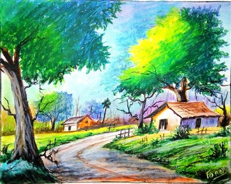 How To Draw Landscapes With Colored Pencils Step By Step at Drawing ...