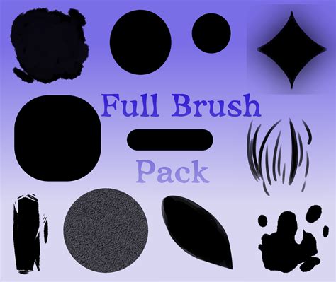 Full Brush Pack [Medibang Paint Pro/Firealpaca] by SpacialHair on ...