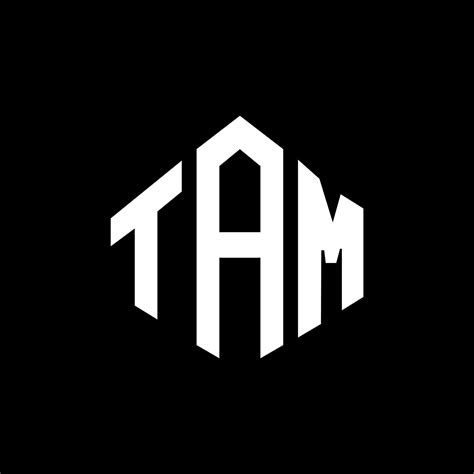 TAM letter logo design with polygon shape. TAM polygon and cube shape ...