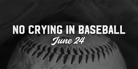 No Crying in Baseball — Baseball Bench Coach