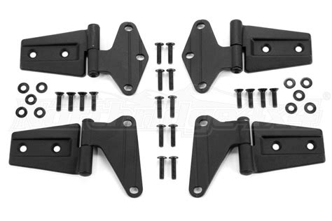 Jeep JK Smittybilt Door Hinges Black - Jeep Rubicon 2007-2018 | 7687