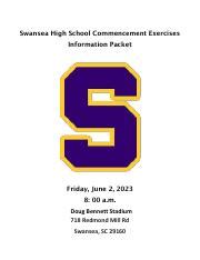 Class of 2023 Graduation Inofrmation Packet.pdf - Swansea High School ...