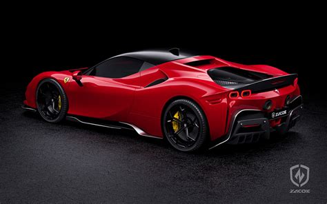 Ferrari SF90 Gains Carbon Fiber Splitter And Skirts By Zacoe | Carscoops