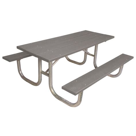 Ultra Play 72-in Gray Recycled Plastic Rectangle Picnic Table at Lowes.com