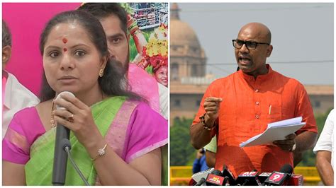 'Shinde model' vs 'call to Kharge' — KCR's daughter Kavitha & BJP trade ...