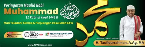 Download Spanduk Maulid Nabi Tahun 2023 Format CDR/PSD