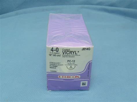 Ethicon J814G Vicryl Suture, 4-0, PC-12 Cutting Needle - DA-Medical