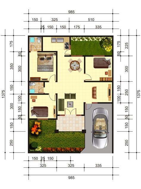 Contoh Gambar Denah Rumah Minimalis Terbaru