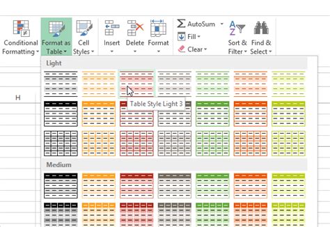 Excel 2013: Tables