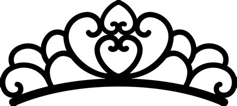 queen crown, royal, princess, decorative free svg file - SVG Heart