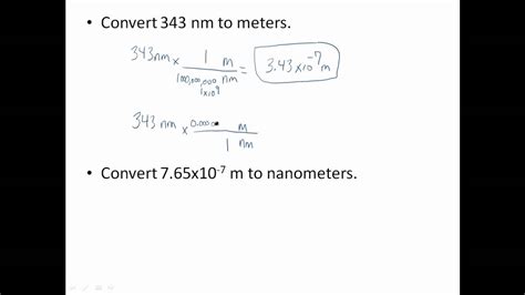 meters nanometers conversions - YouTube