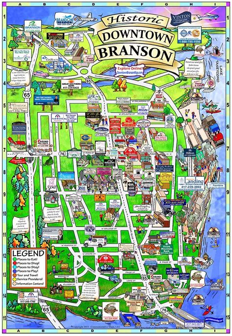 Exploring Branson, Missouri Through Its Map - 2023 Calendar Printable