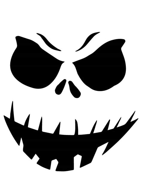 Kids-n-fun.com | Crafts Pumpkin stencils scary face template