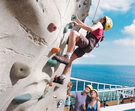 Try out the climbing walls on Royal Caribbean's incredible ships ...