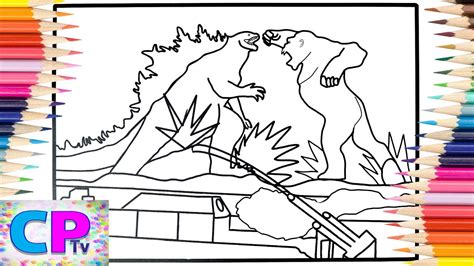 Godzilla Vs. King Adora Coloring Page