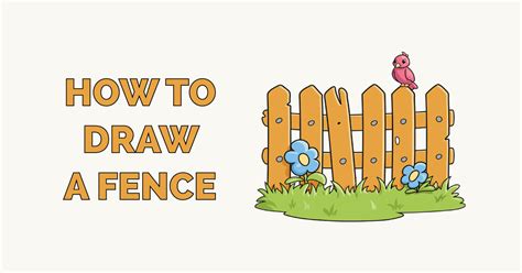 How to Draw a Fence - Really Easy Drawing Tutorial