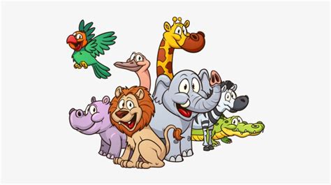 Animal Group Cartoon Image - Group Of Animals Cartoon Transparent PNG ...