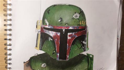 Boba Fett Helmet Drawing at GetDrawings | Free download