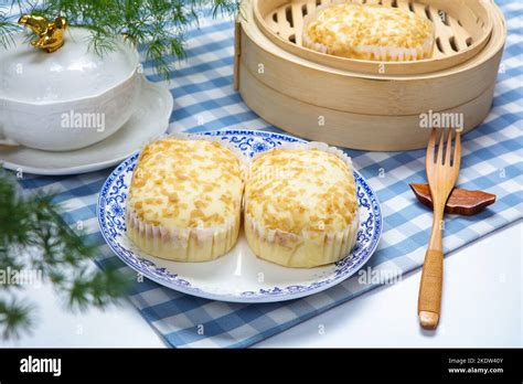 Delicious steamed cake Stock Photo - Alamy