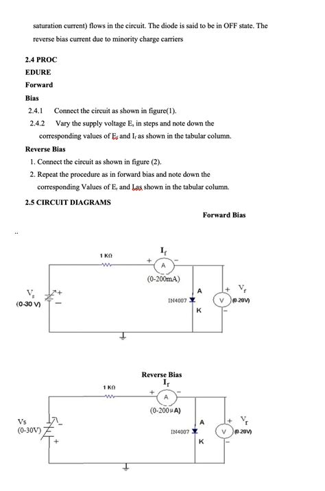 Solved EXPERIMENT NO 2 PN JUNCTION DIODE CHARACTERISTICS 2.1 | Chegg.com