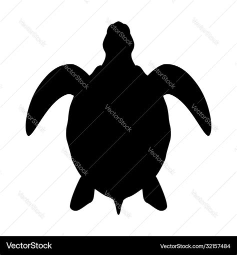 Turtle silhouette Royalty Free Vector Image - VectorStock