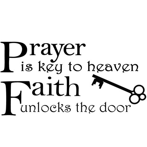 Buy FENCOSYN Prayer is Key to Heaven Faith unlocks The Door Scripture ...