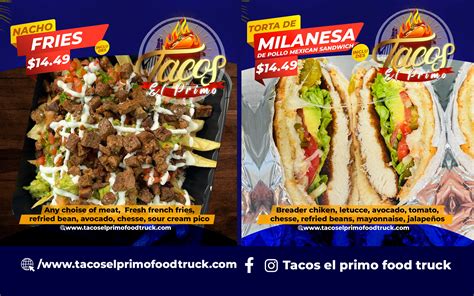 MENU – Tacos el Primo