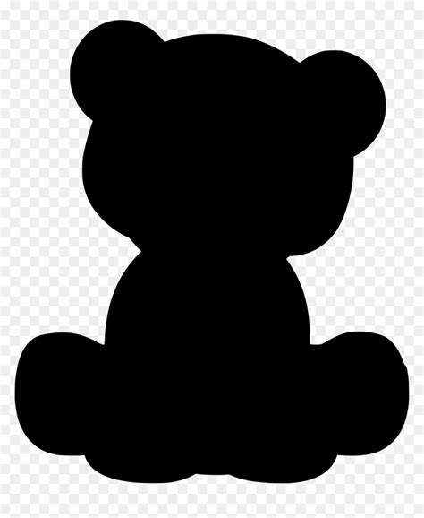 a black silhouette of a teddy bear on a transparent background, hd png ...