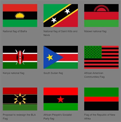 Black Red And Green African Flag